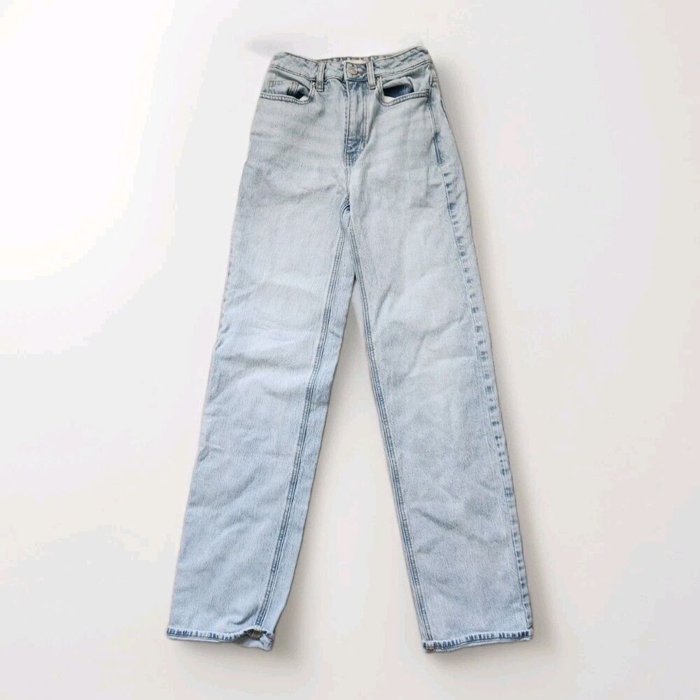 PacSun Stretch 90s Boyfriend Jeans Womens 23 Light Wash High Rise Denim EUC